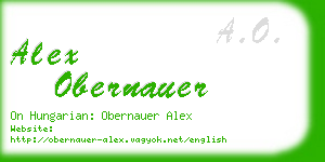 alex obernauer business card